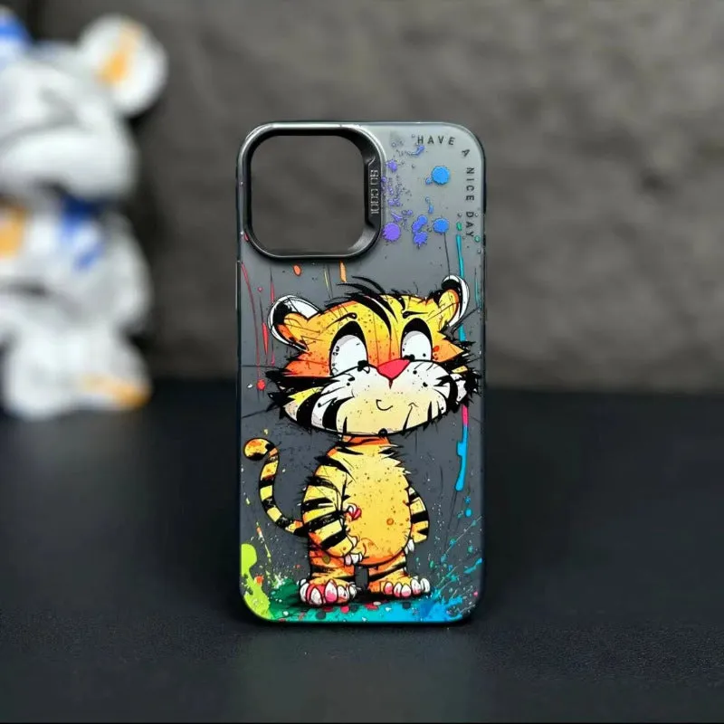 Drop-resistant TPU PC phone case for iPhone featuring an Astronaut colour design with raised edges for screen and lens protection