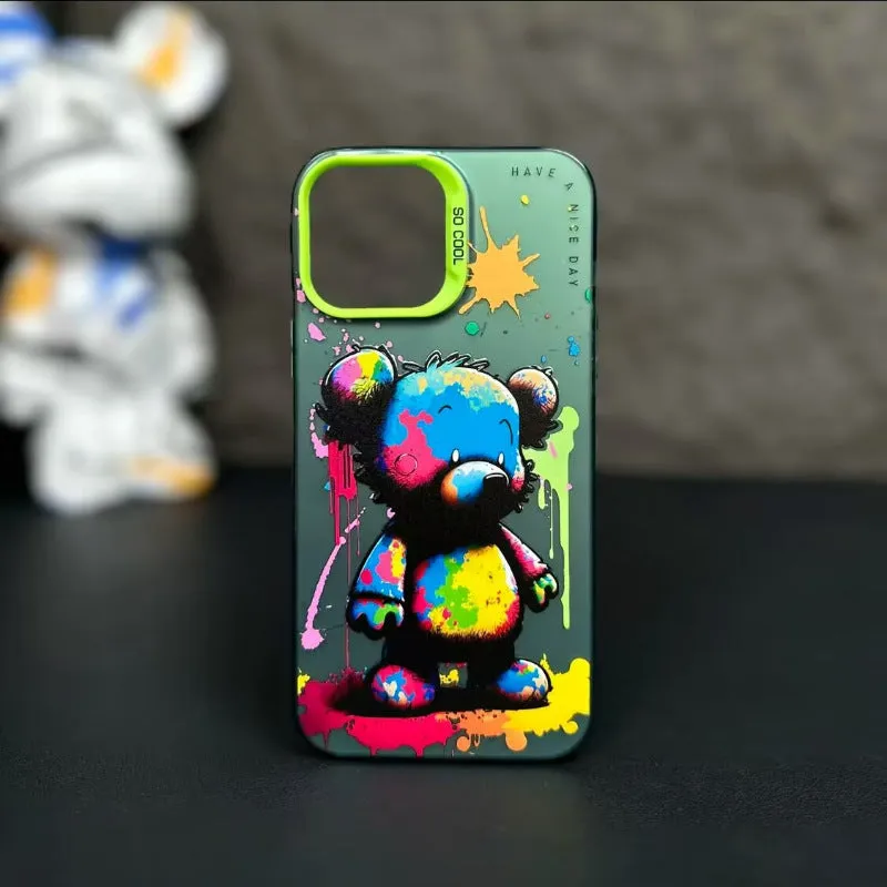 Drop-resistant TPU PC phone case for iPhone featuring an Astronaut colour design with raised edges for screen and lens protection