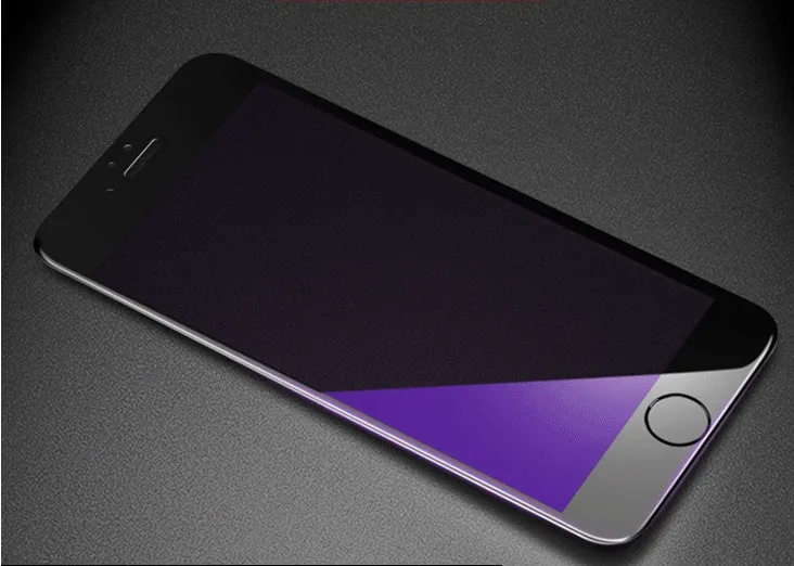 iPhone tempered glass screen protector with 3D carbon fibre soft edge in black and white colour options