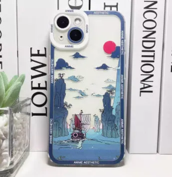 TPU anime cartoon phone case in style 01 for iPhone, anti-drop protective cover