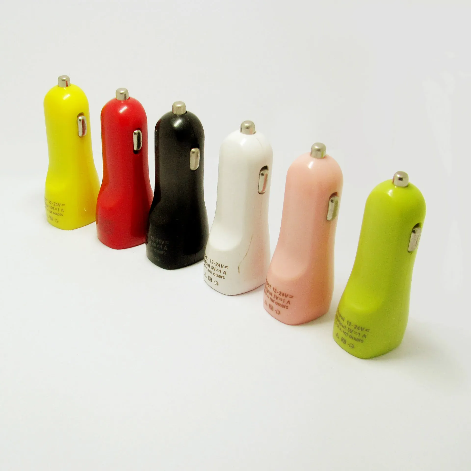 Duckbill dual USB car charger with blue LED indicator light showing socket location