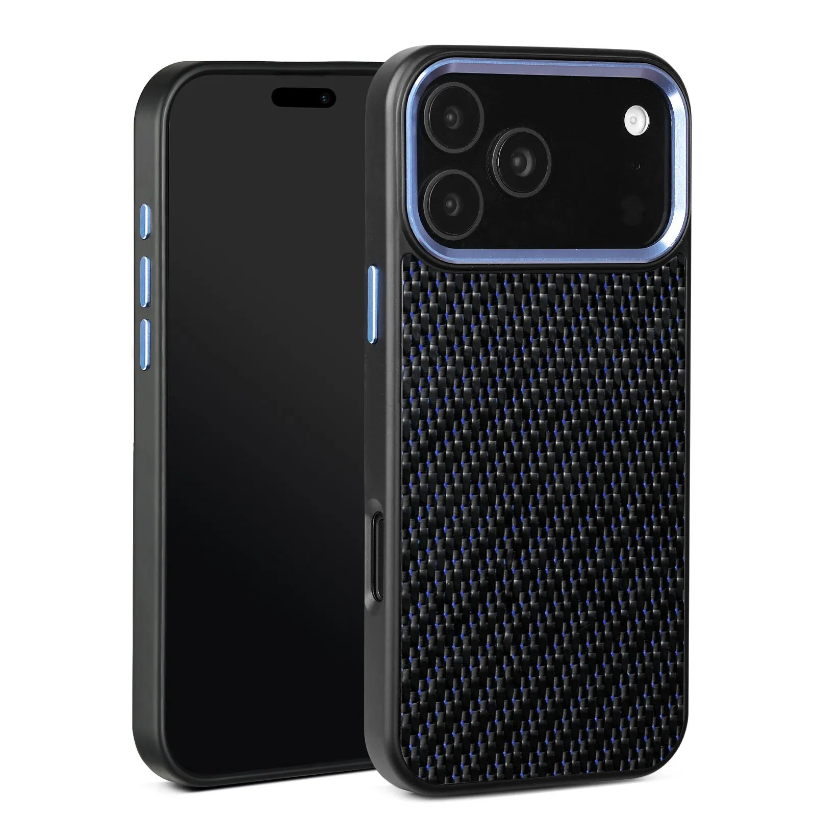 Carbon fibre 3K twill TPU shockproof magnetic phone case for iPhone 16 Pro Max in black