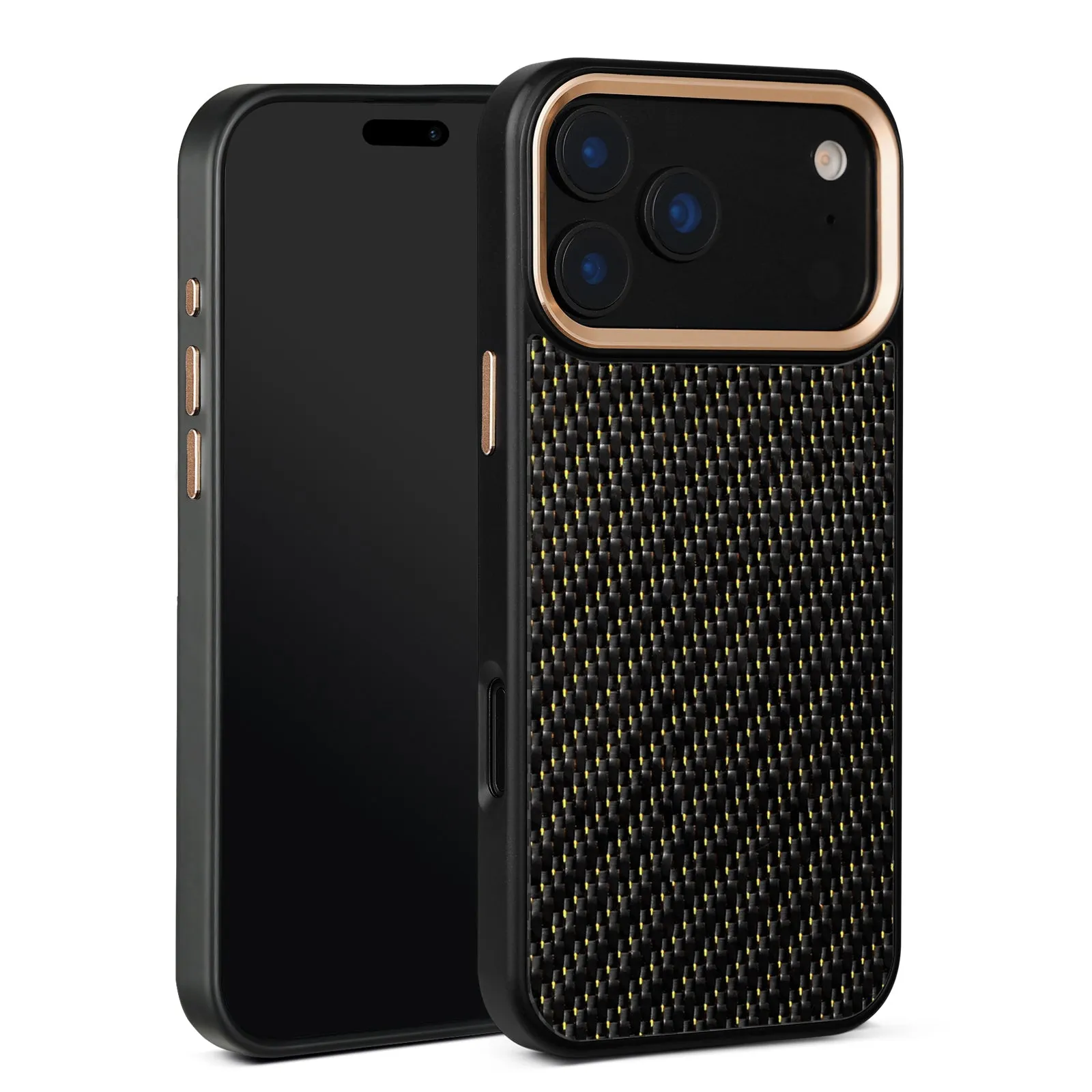 Carbon fibre 3K twill TPU shockproof magnetic phone case for iPhone 16 Pro Max in black