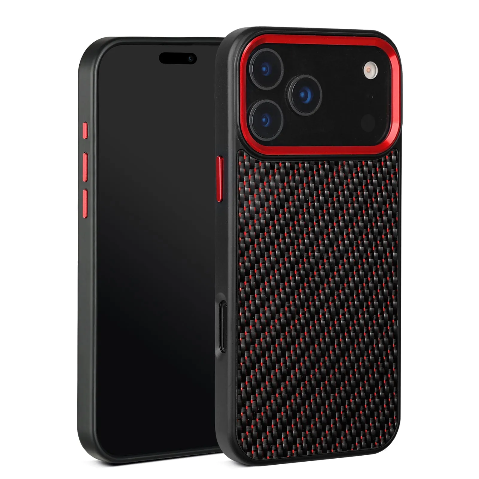 Carbon fibre 3K twill TPU shockproof magnetic phone case for iPhone 16 Pro Max in black