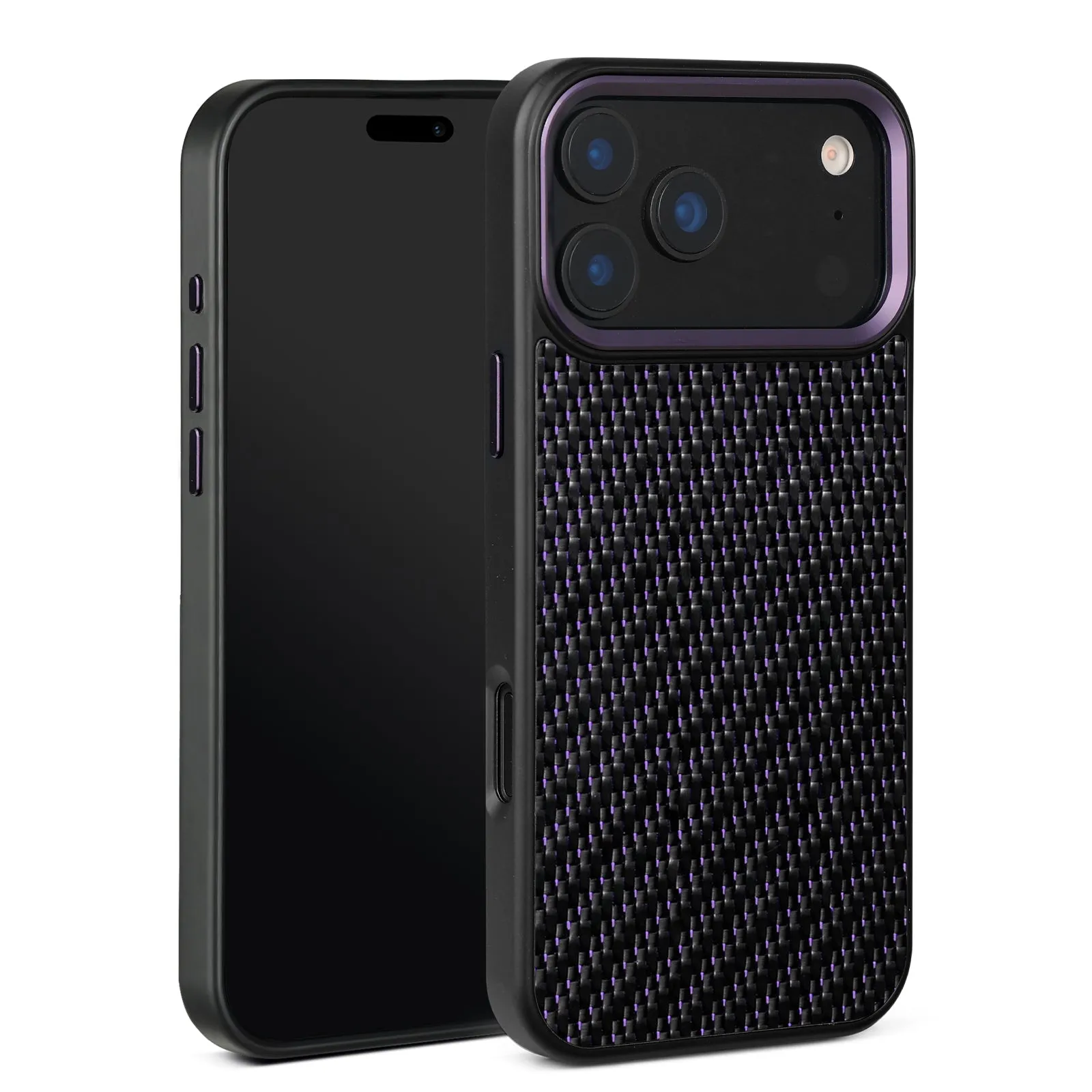 Carbon fibre 3K twill TPU shockproof magnetic phone case for iPhone 16 Pro Max in black