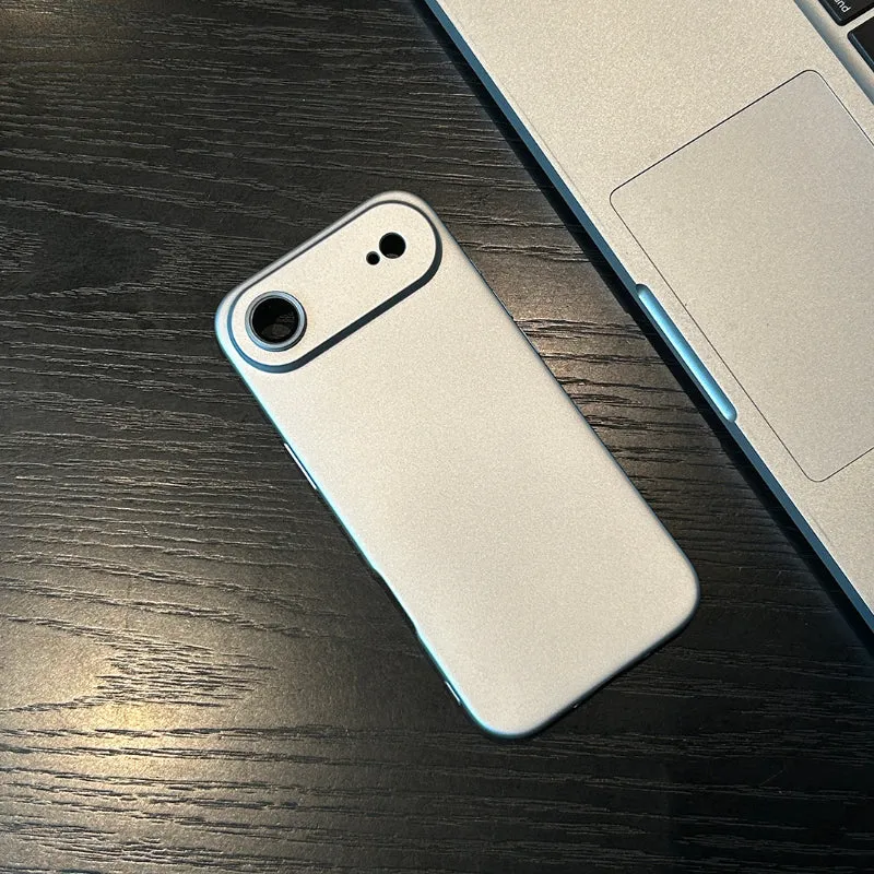 Magnetic non-slip silicone phone case with lens cover for iPhone, available in eight colours