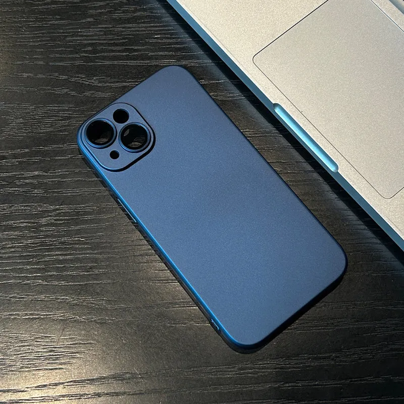 Magnetic non-slip silicone phone case with lens cover for iPhone, available in eight colours