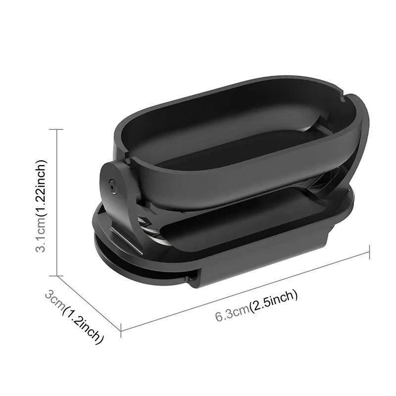 Black plastic magnetic camera bracket for Insta360 GO3 and GO3S with fixed frame cap clip