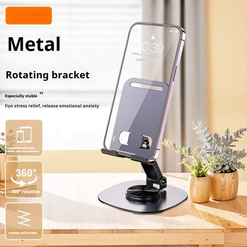 Desktop folding aluminium alloy phone stand in Gun Gray with upright smartphone