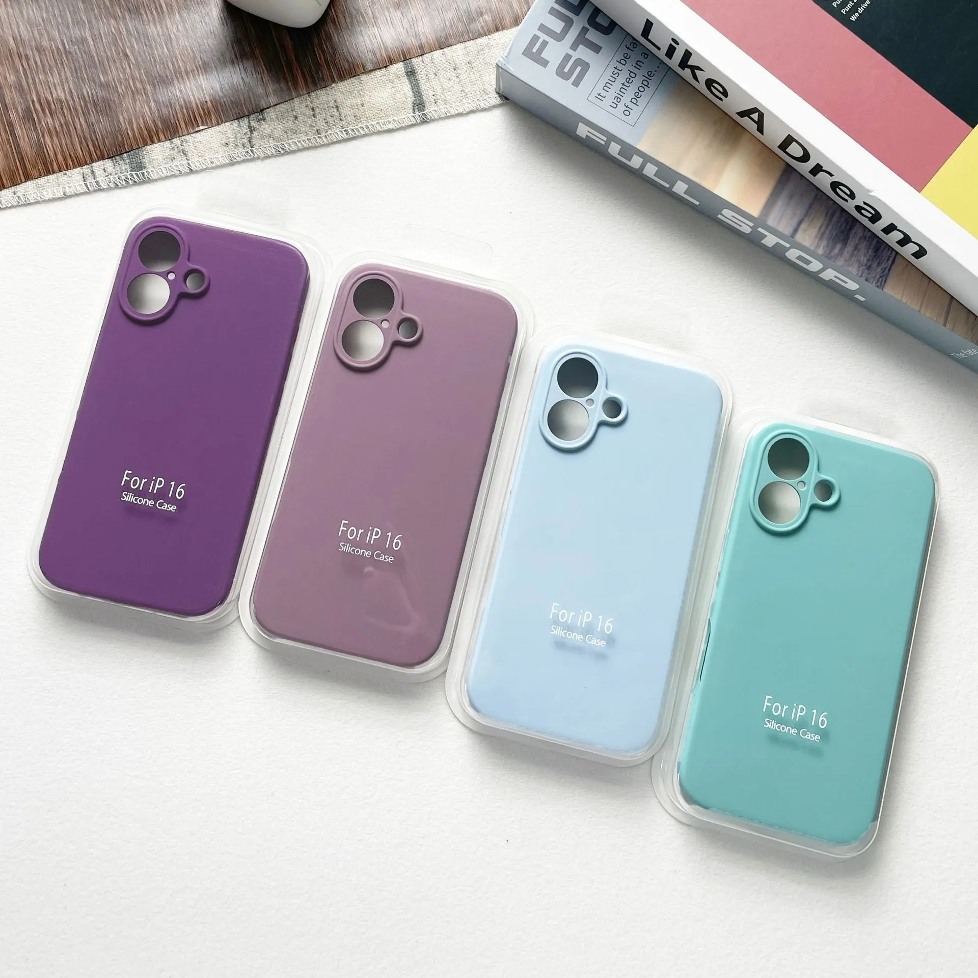 Solid colour liquid silicone phone case for Apple iPhone with anti-drop protection