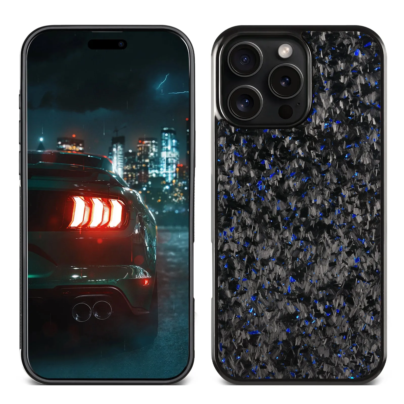 Small grain phone case compatible with iPhone 17 series in black, blue, gold, green, purple, red, and silver