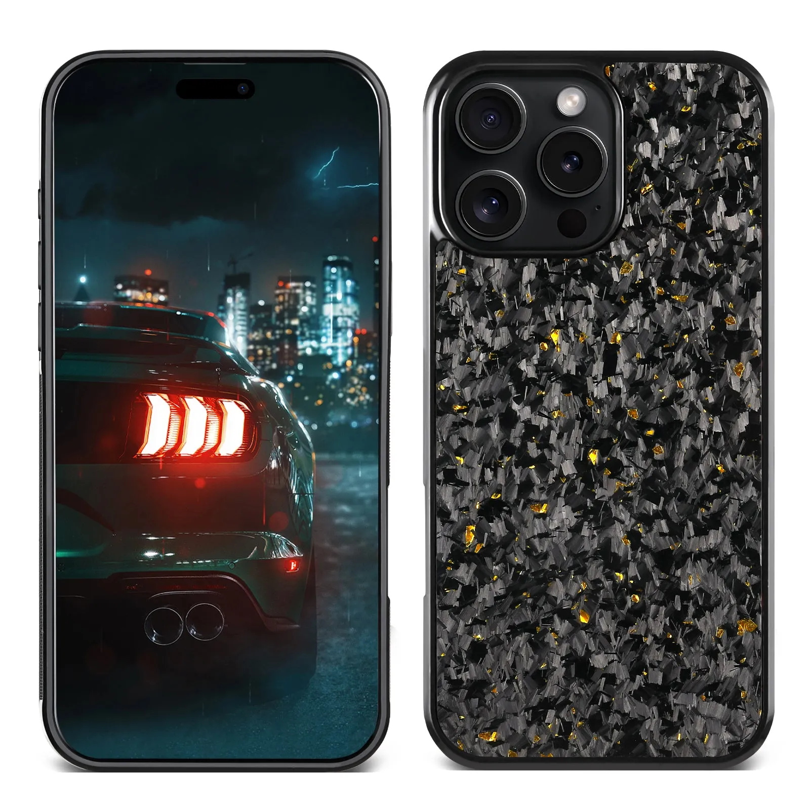 Small grain phone case compatible with iPhone 17 series in black, blue, gold, green, purple, red, and silver