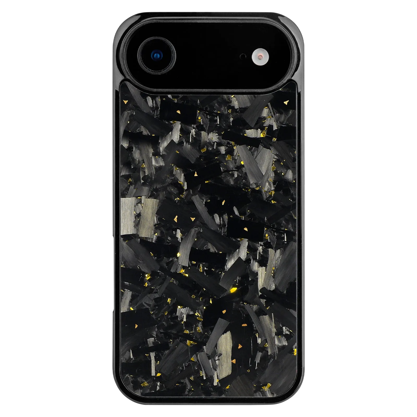 Large grain textured mobile phone case for iPhone 14 to 17 series in black