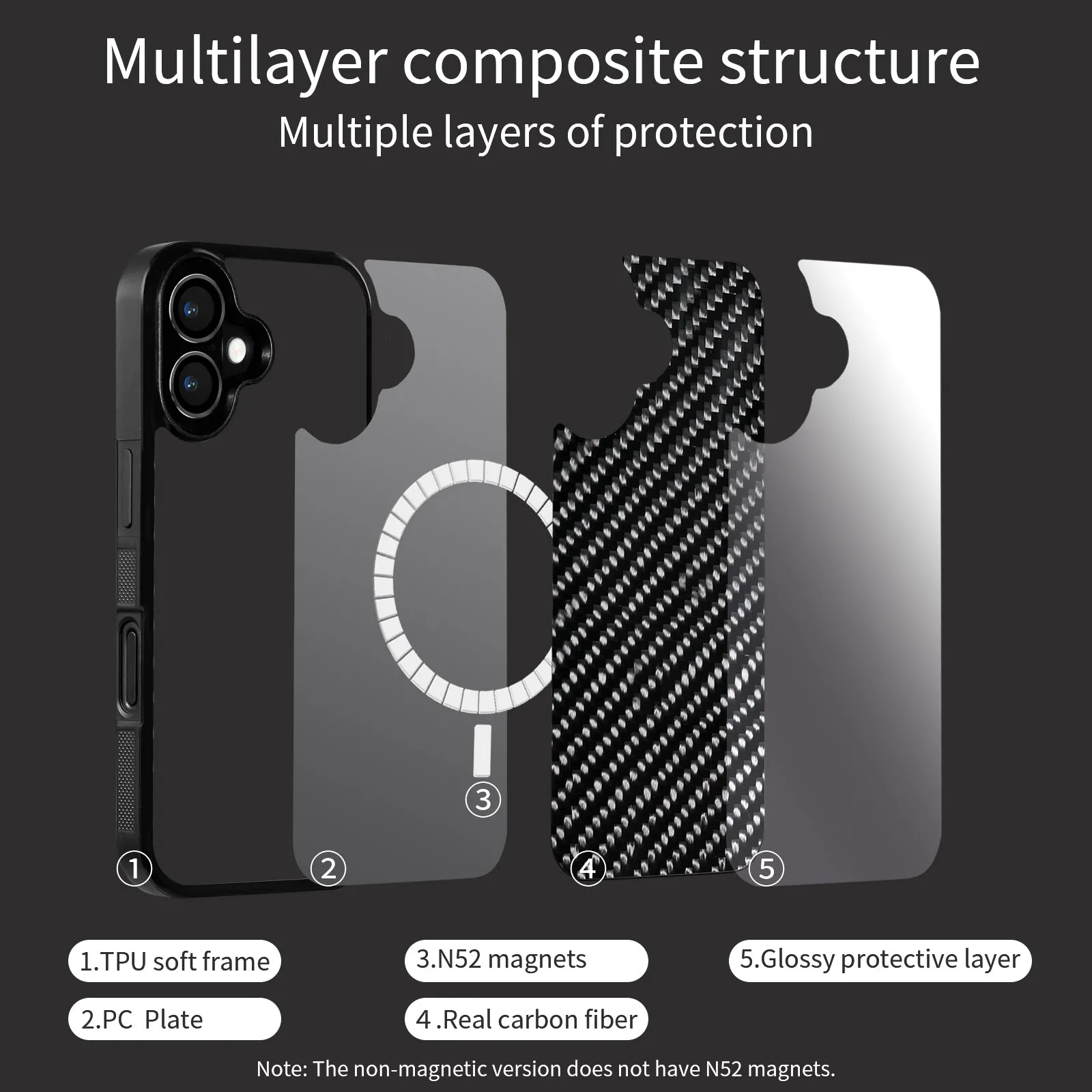 17 Series Twill Black mobile phone case for iPhone 12-17 series protective cover