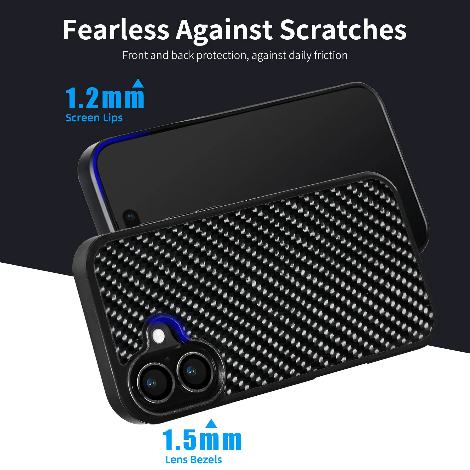 17 Series Twill Black mobile phone case for iPhone 12-17 series protective cover