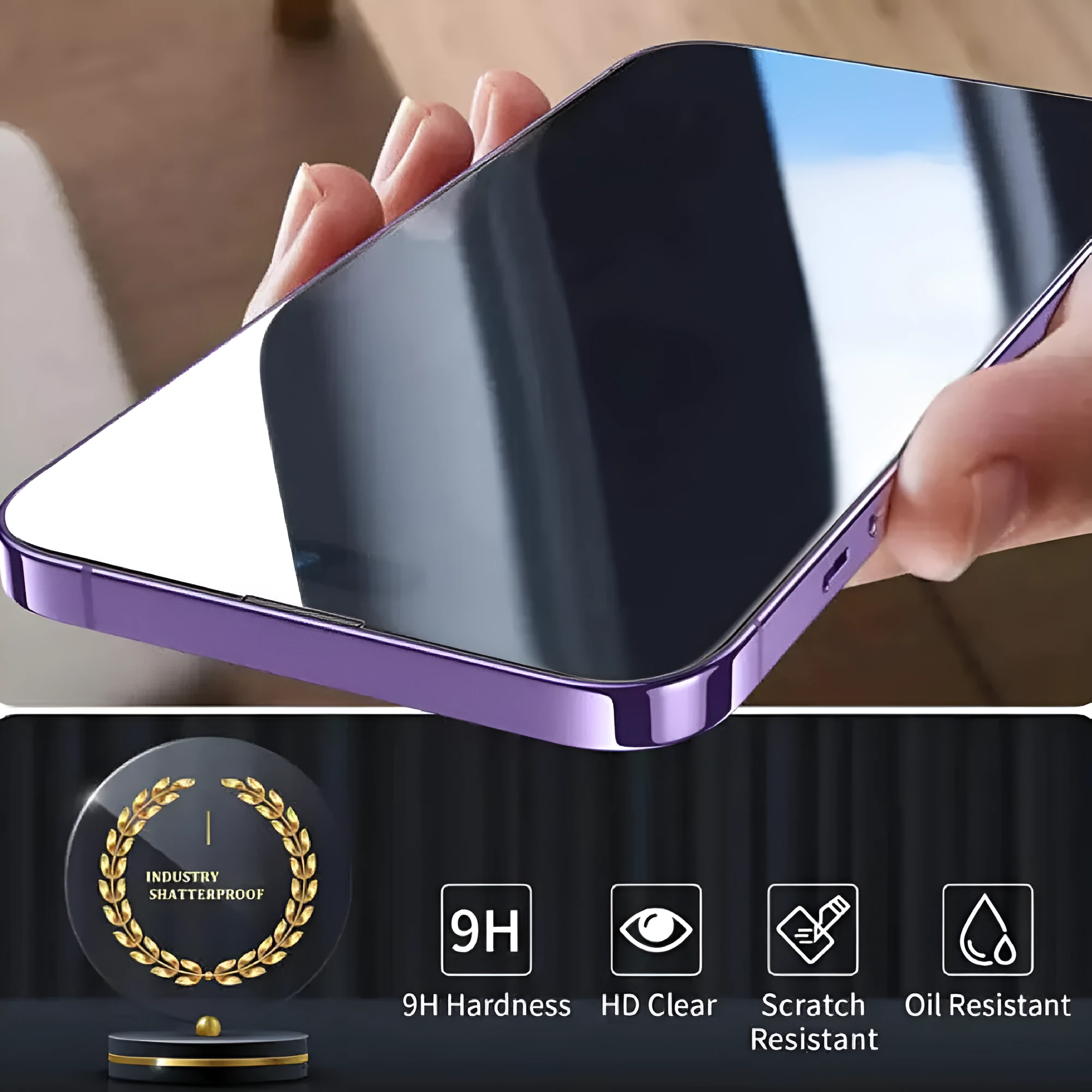 HD tempered glass screen protector 3-pack for Apple iPhone full screen ultra-clear