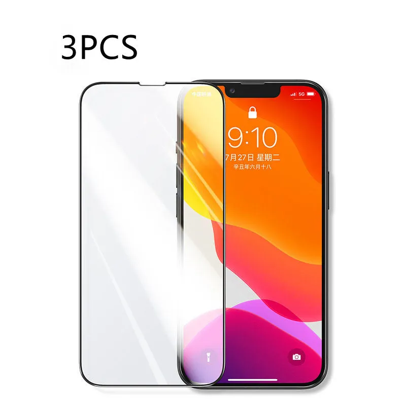 HD tempered glass screen protector 3-pack for Apple iPhone full screen ultra-clear