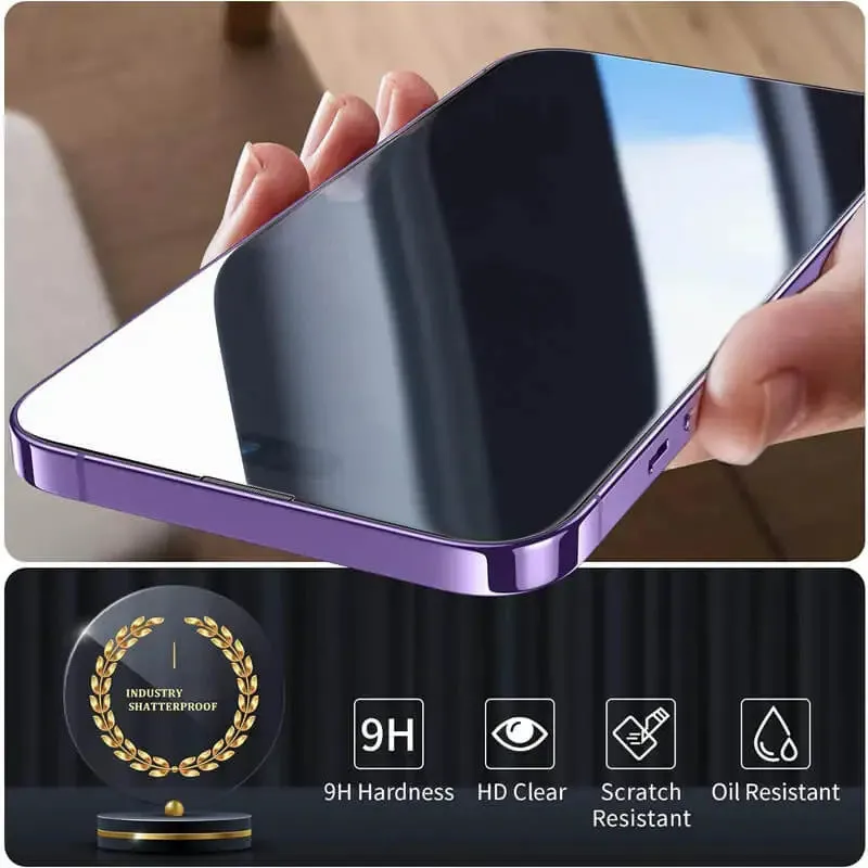 HD tempered glass screen protector 3-pack for Apple iPhone full screen ultra-clear