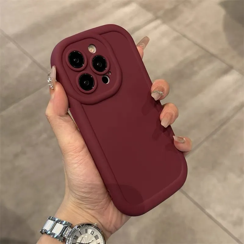 TPU anti drop phone case for iPhone with frosted finish available in multiple colours including cream and dark brown