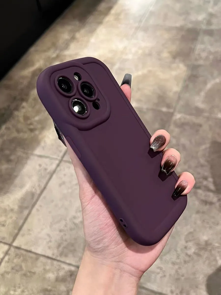 TPU anti drop phone case for iPhone with frosted finish available in multiple colours including cream and dark brown