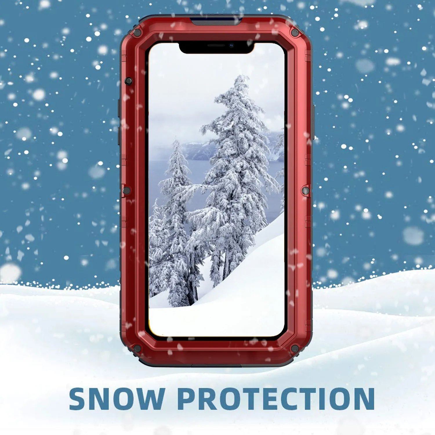 Waterproof metal diving phone case for iPhone 14 Pro Max in black