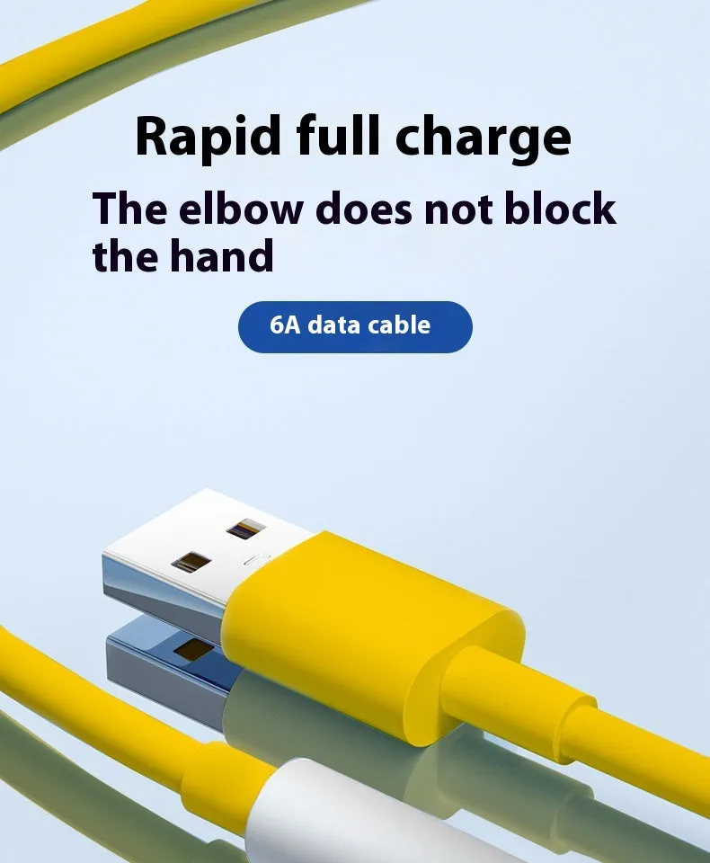 Game Enhanced Charger 67W in yellow with Type-C elbow USB cable for US electrical outlets