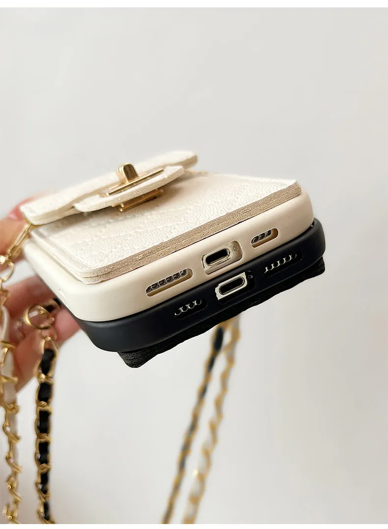 Butterfly card bag silicone phone case in black for iPhone showing card slot and drop-resistant design