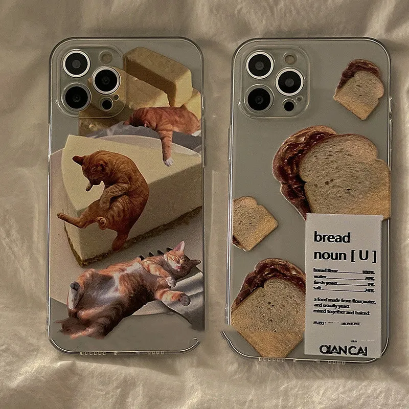 Fully wrapped silicone anti-drop phone case with creative food design for iPhone
