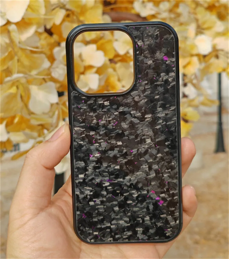 Plastic phone case protective cover for iPhone in Forged Blue finish showing back view