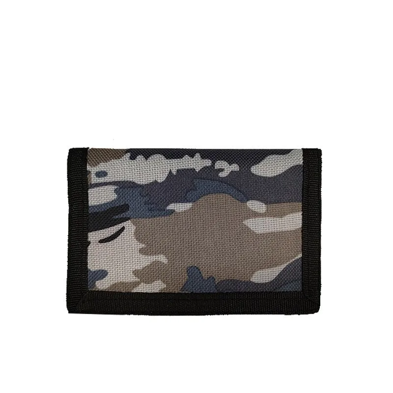 Short style camouflage cloth bank card purse with polyester lining and USB interface
