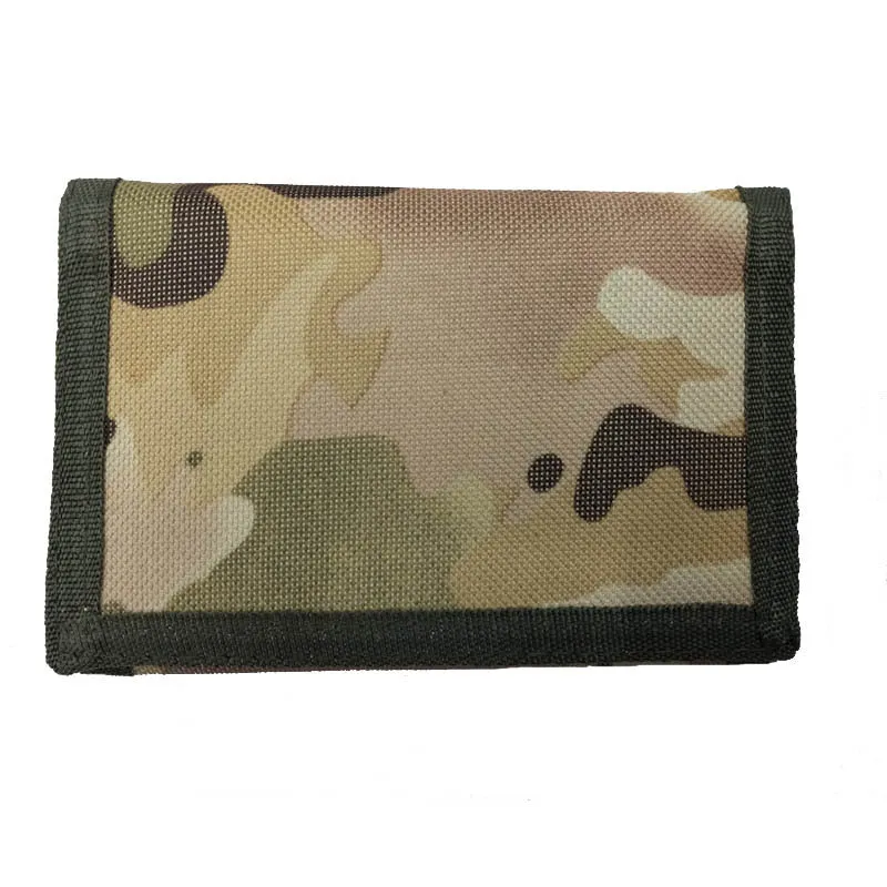 Short style camouflage cloth bank card purse with polyester lining and USB interface