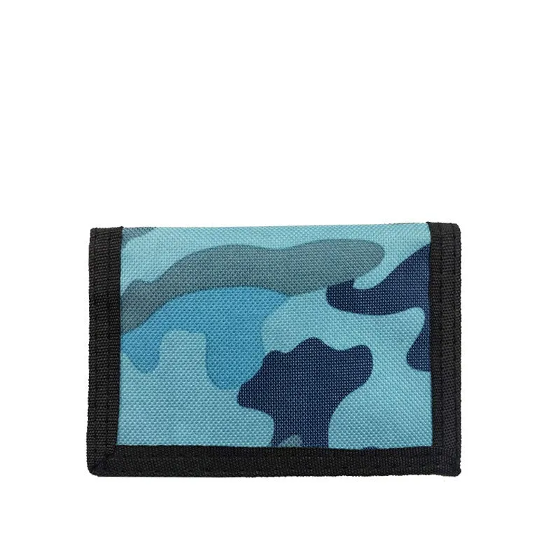 Short style camouflage cloth bank card purse with polyester lining and USB interface