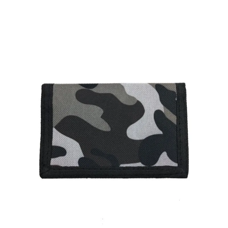 Short style camouflage cloth bank card purse with polyester lining and USB interface