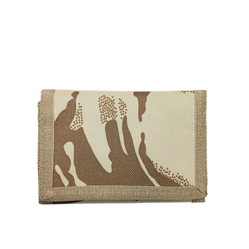 Short style camouflage cloth bank card purse with polyester lining and USB interface