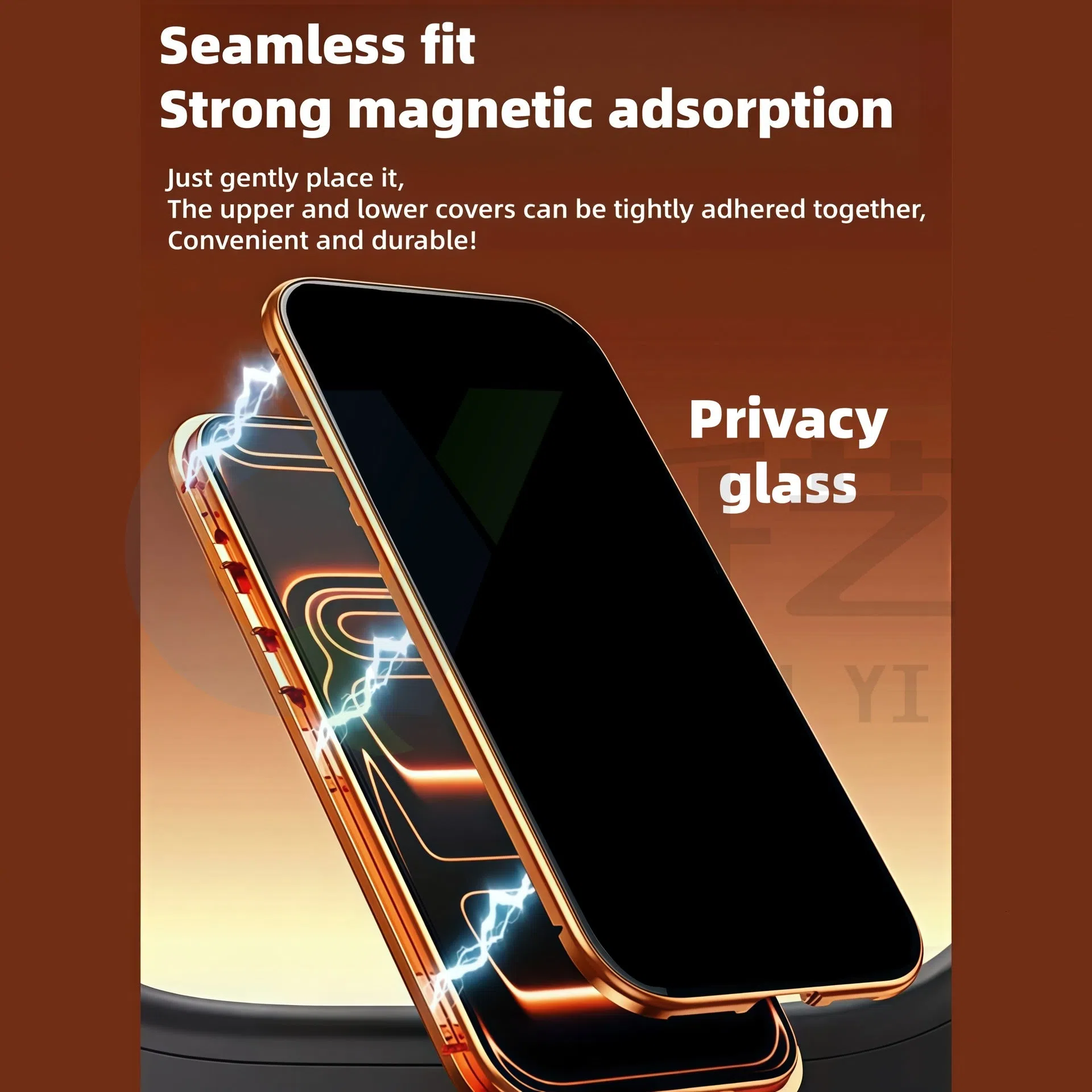 Magneto phone case with double-sided glass and aluminium frame for iPhone 17, available in multiple colours, front view