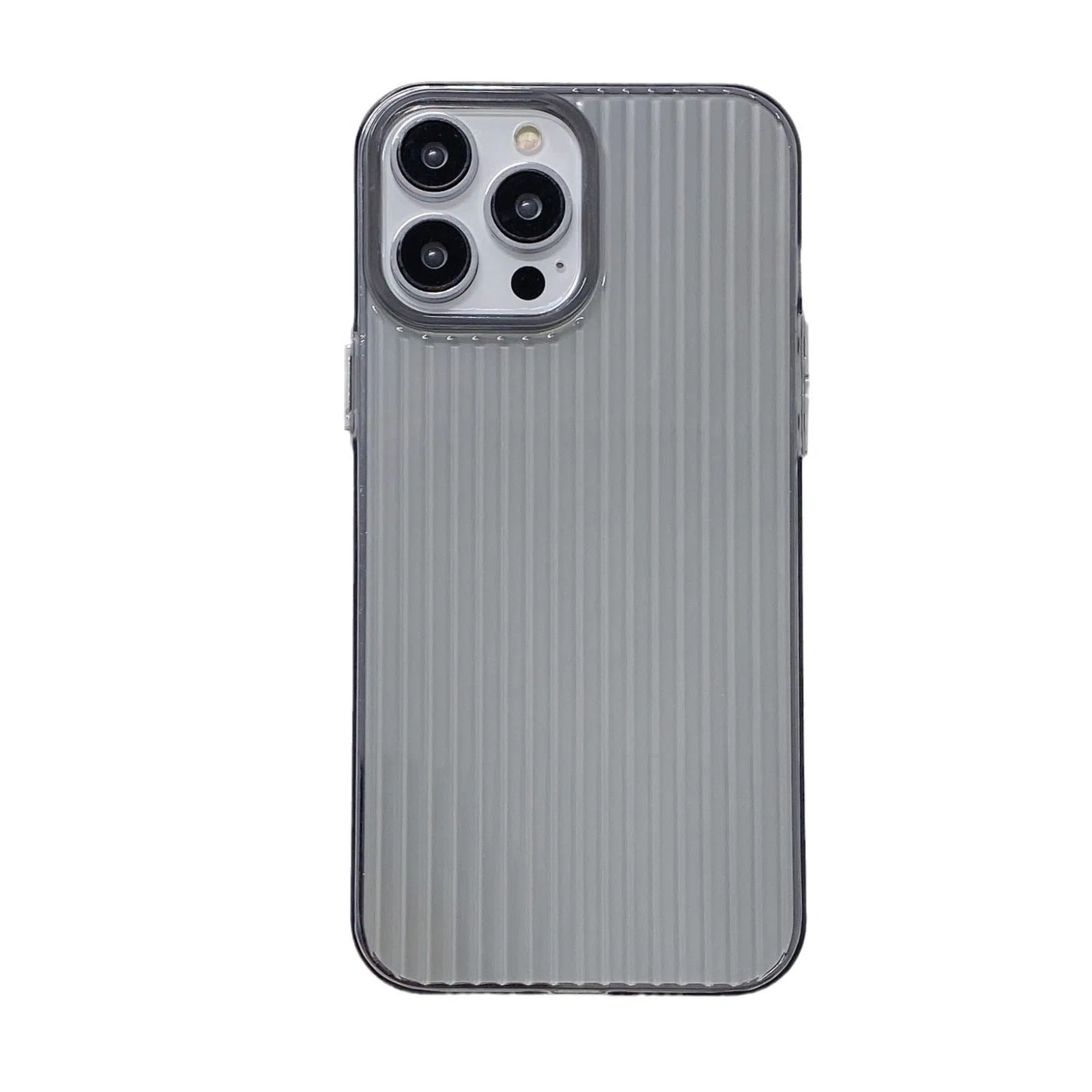 Ripple transparent phone soft case for iPhone 16 15 14 13 12 11 Pro Max Plus, anti-fingerprint, full coverage, black transparent