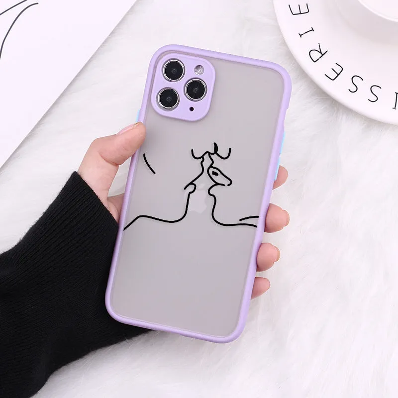 Slim painted TPU phone case for iPhone with fine hole design, shown in a floral pattern.