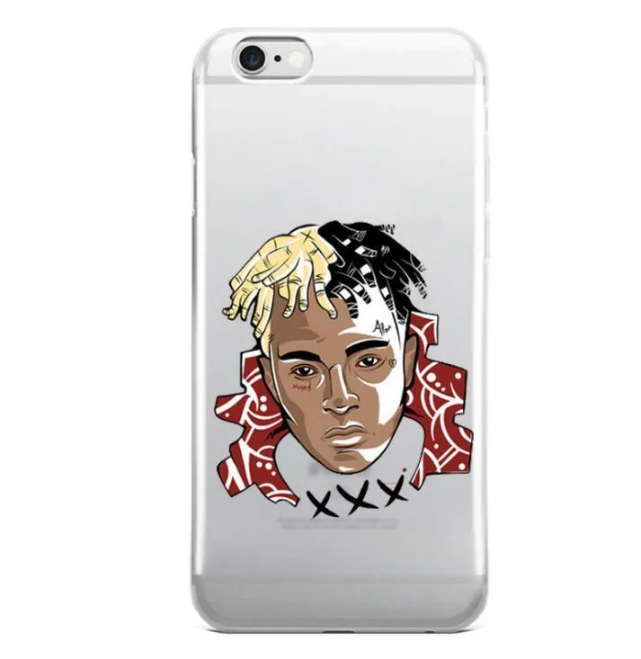 Transparent matte iPhone case with an exotic Xxxtentacion pattern design.