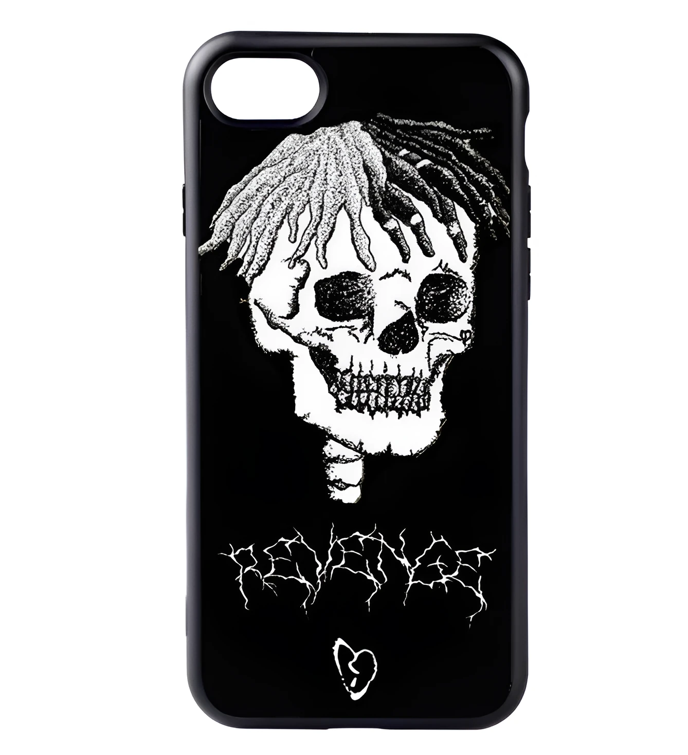 Transparent matte iPhone case with an exotic Xxxtentacion pattern design.