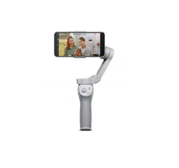 Magnetic smartphone PTZ gimbal stabiliser with battery compartment visible