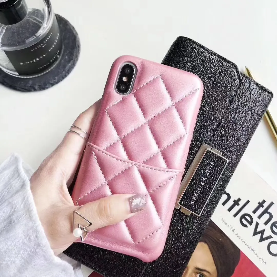 Black leather phone case for iPhone XS Max on a table