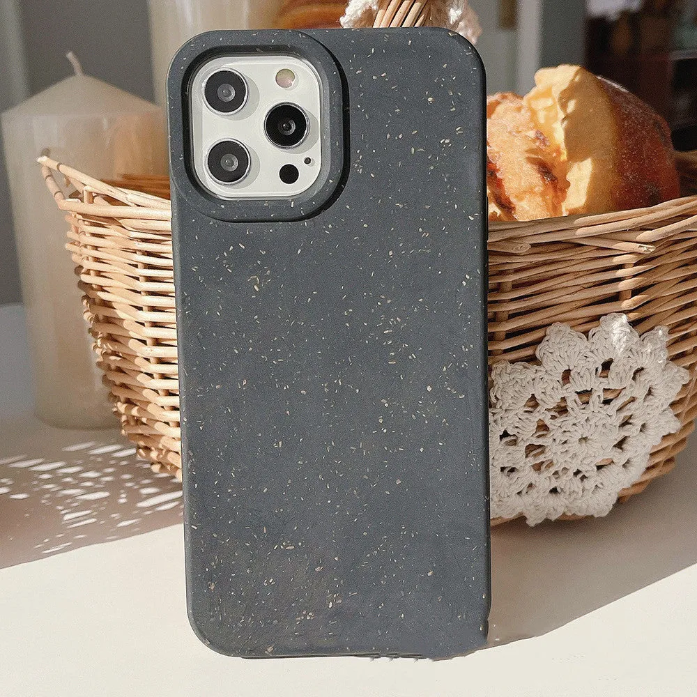 A wheat straw fibre composite phone case for iPhone 14 Pro Max in multiple colour options on a white background.