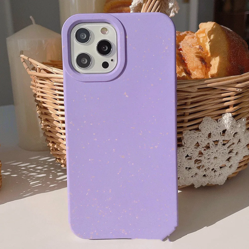 A wheat straw fibre composite phone case for iPhone 14 Pro Max in multiple colour options on a white background.