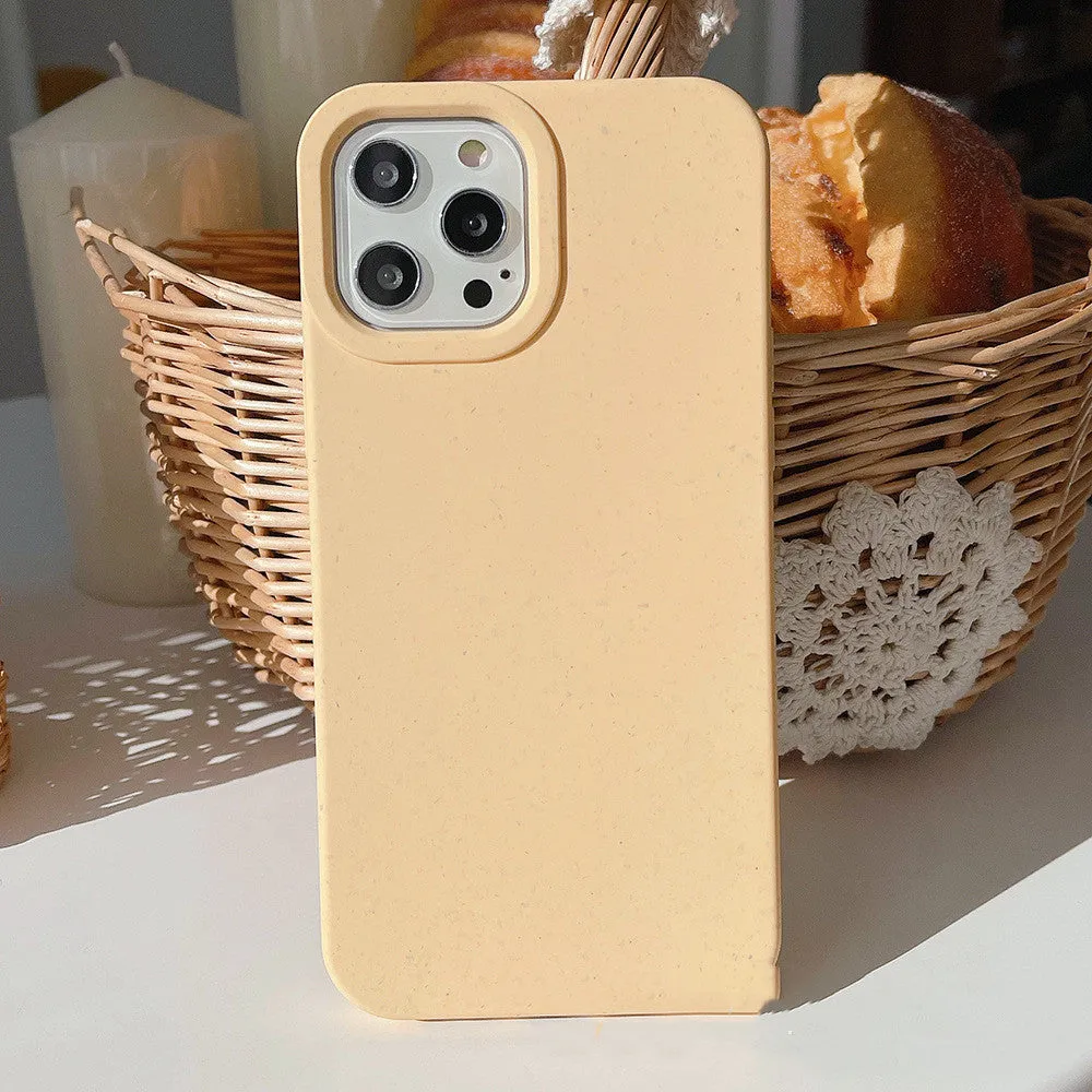 A wheat straw fibre composite phone case for iPhone 14 Pro Max in multiple colour options on a white background.