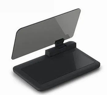 Universal car smartphone holder for navigation display with organic glass screen and reflection film.