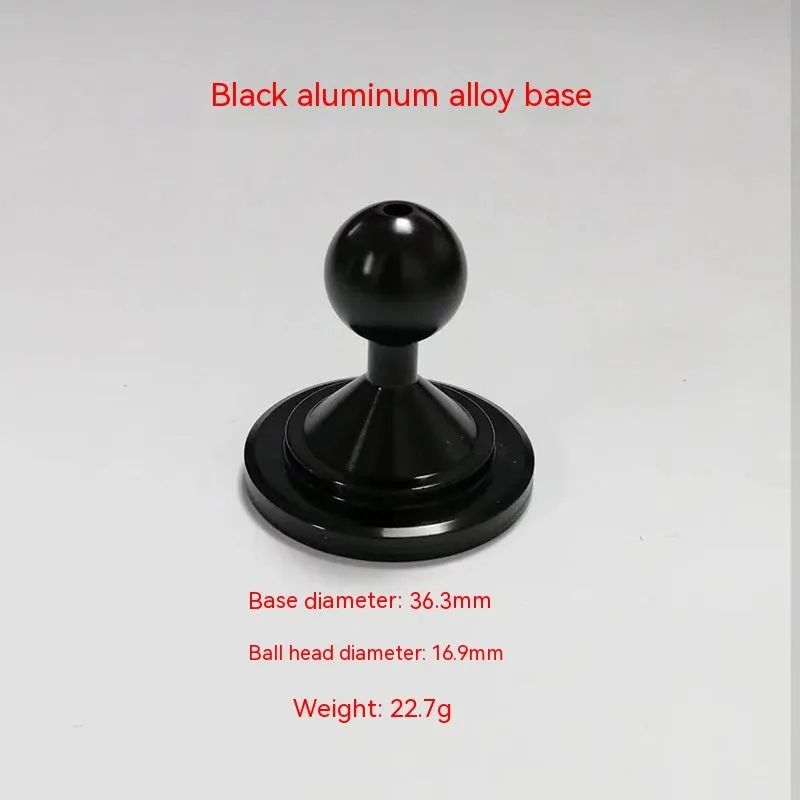 Silver and black aluminium alloy universal instrument panel mounting base plate.