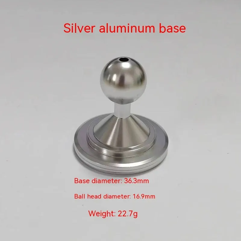 Silver and black aluminium alloy universal instrument panel mounting base plate.
