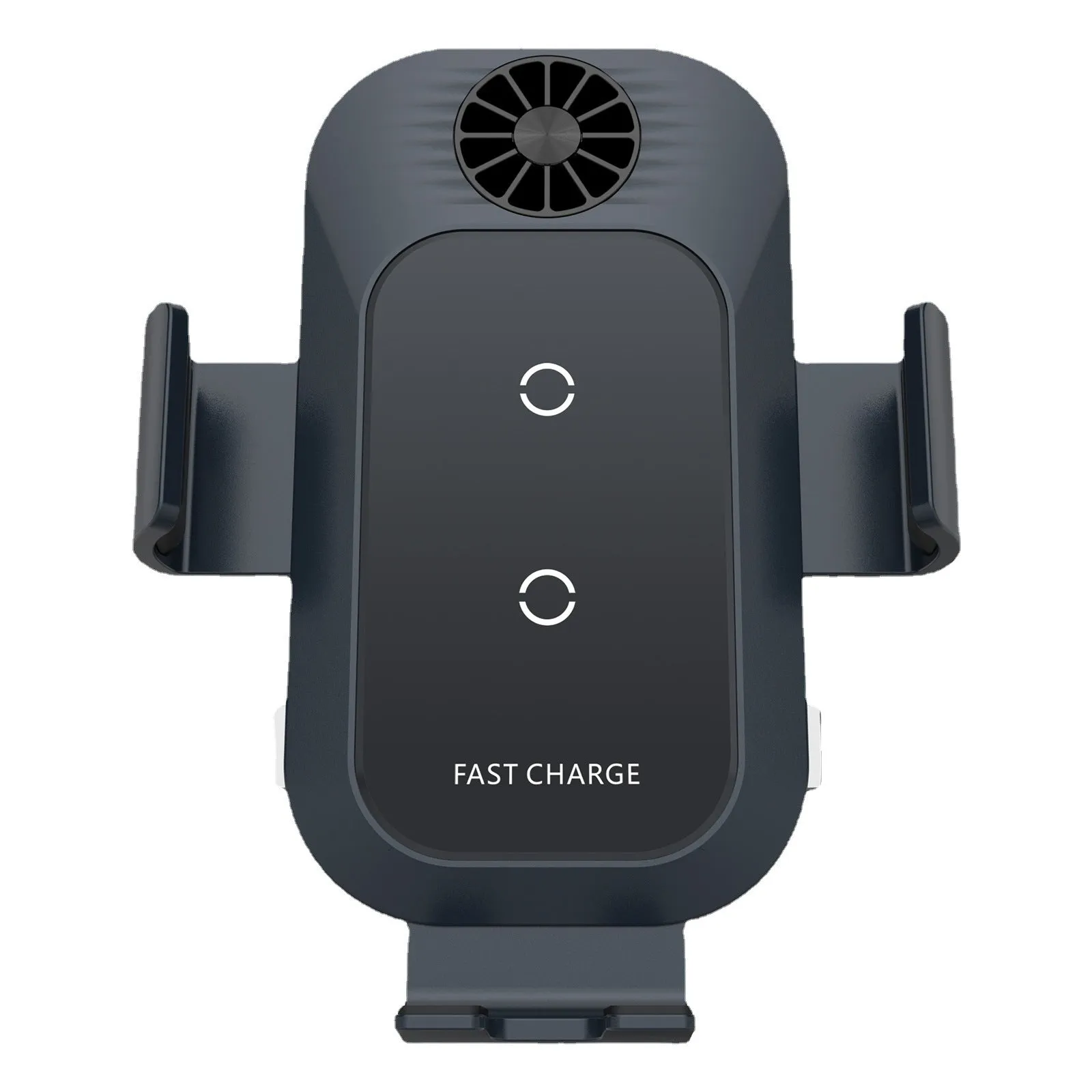 C35 colour car wireless phone charger holder mounted on an air vent, showing automatic clamping arms.