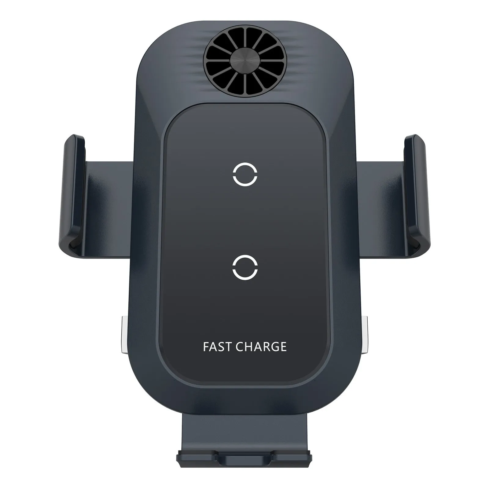C35 colour car wireless phone charger holder mounted on an air vent, showing automatic clamping arms.