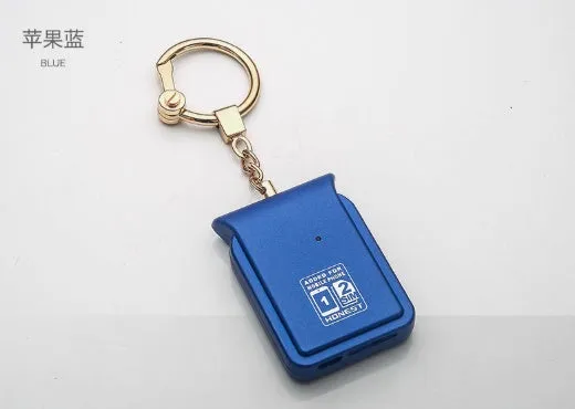 Bluetooth dual SIM adapter keychain for iOS devices with NANO SIM slot and USB charging port